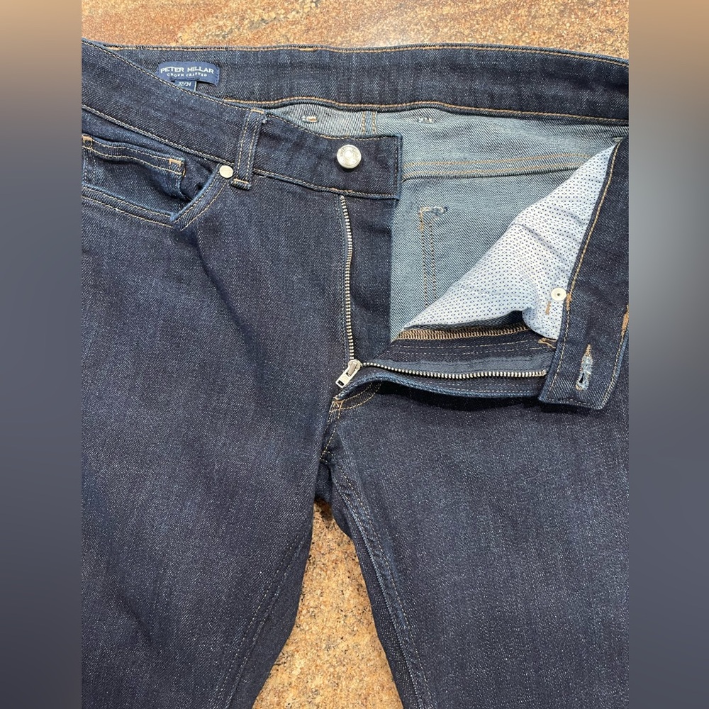Peter Millar Vintage Washed Five Pocket Denim, Crown Crafted collection Size 32 - Picture 5 of 13